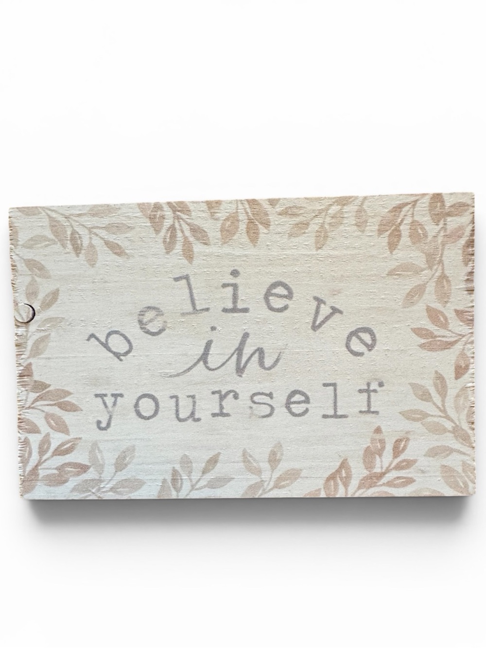 'Believe in Yourself' Decorative Wood Sign
